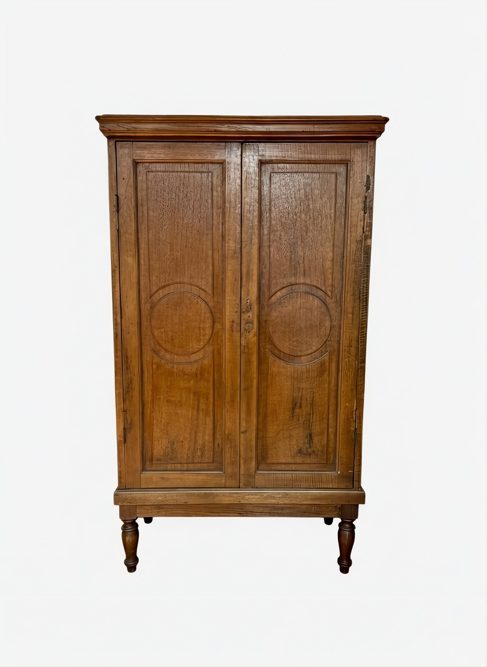 C21-17 Armario/Alacena Rústica de Madera Maciza con Patas Torneadas - Imagen 2