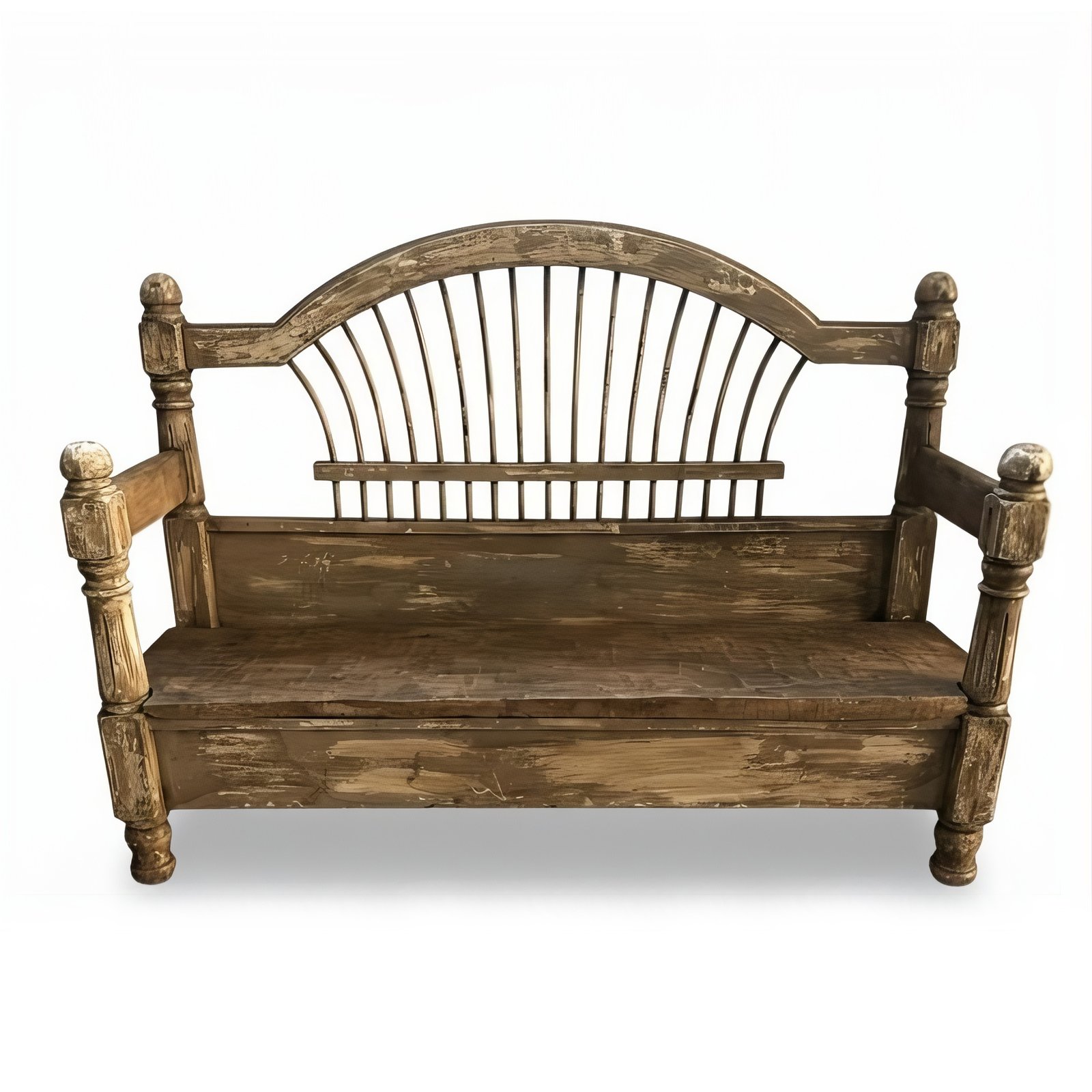 LM-4 Banca de Madera Maciza y Respaldo Tipo Windsor - Imagen 2