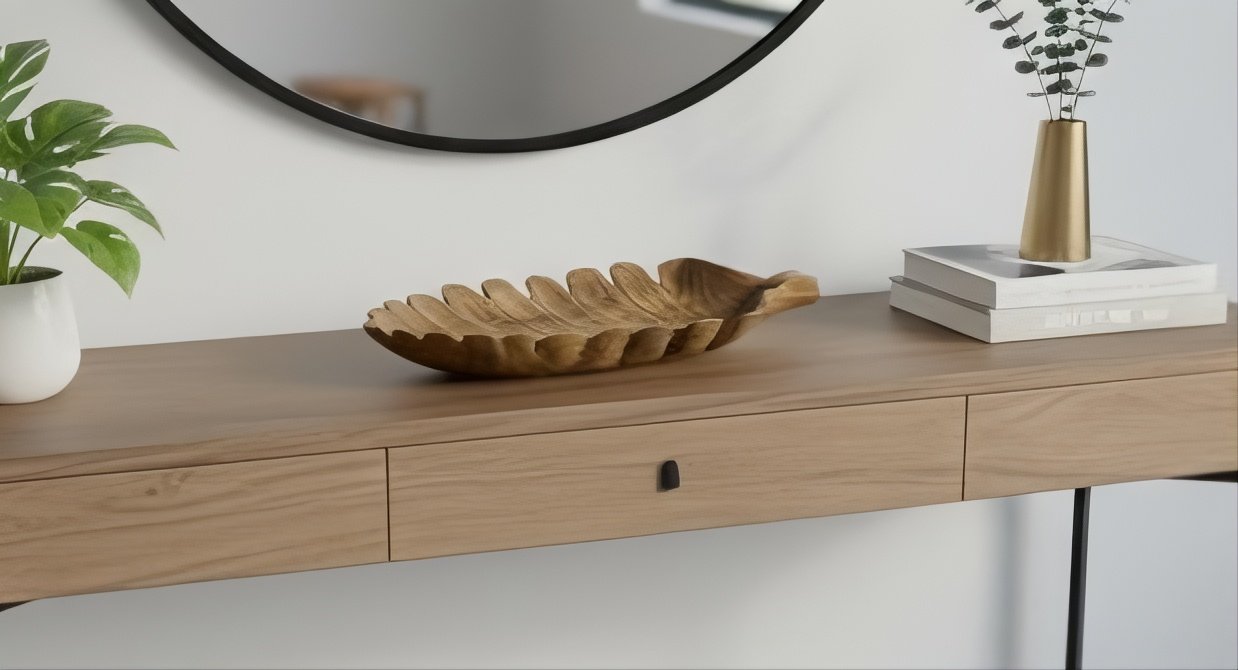 Cuenco de madera Helecho