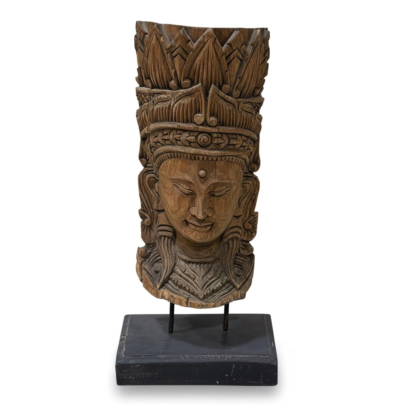 DYP-05 Cabeza Tallada Asiática en Madera - Imagen 2