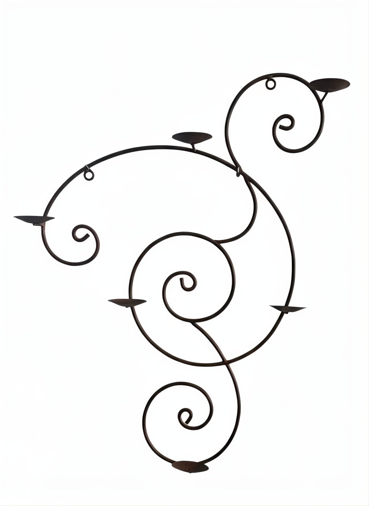 DY-03 Candelabro de Pared de Hierro Forjado Espiral - Imagen 2