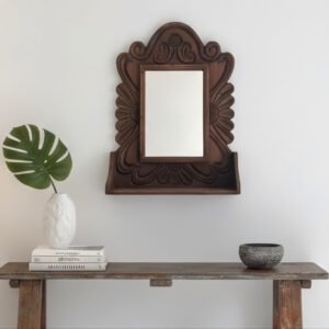 DY-02 Espejo tallado con estante