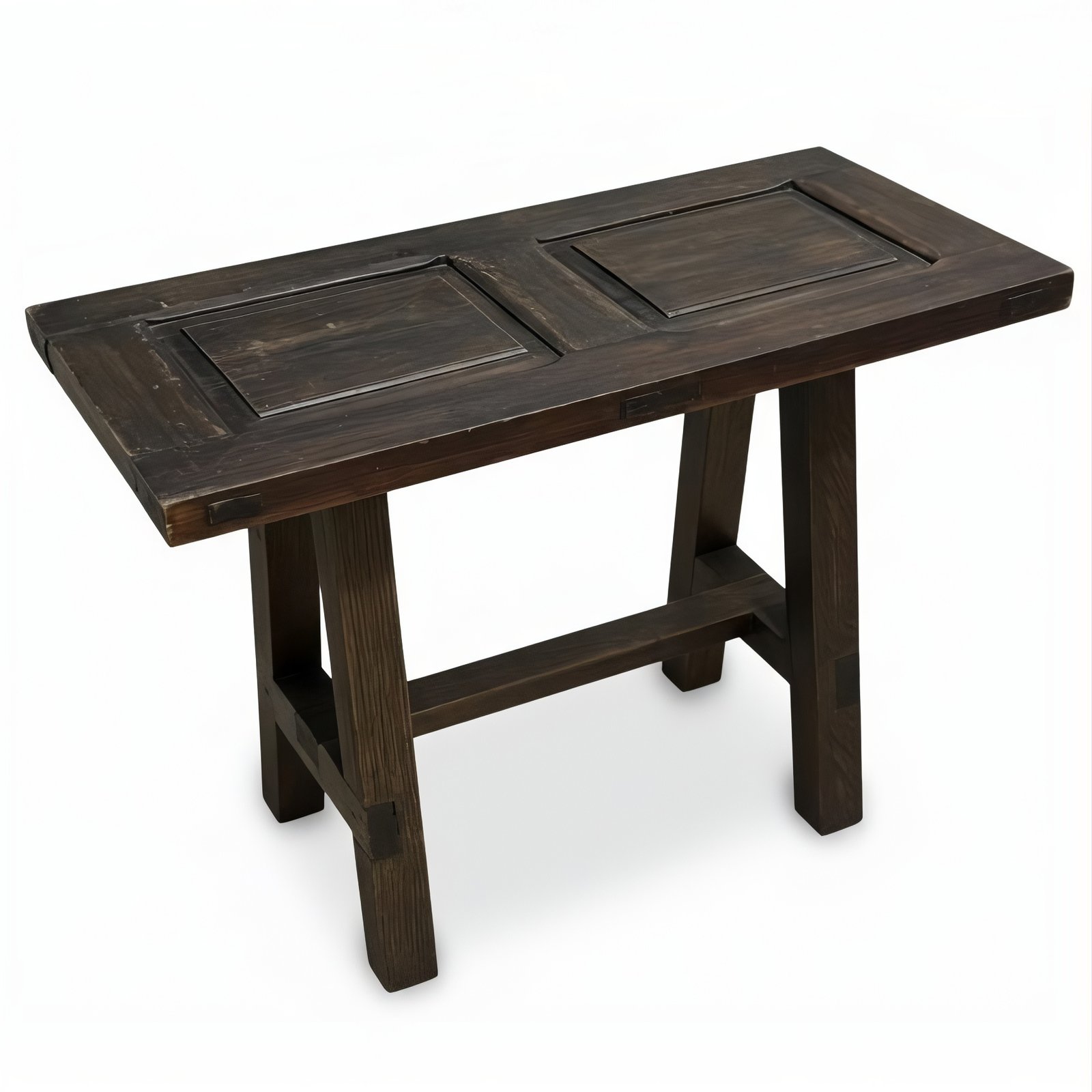 C-21-1 Mesa Auxiliar Rústica Puerta Antigua - Imagen 2