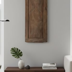 C21-14 Panel de Madera Antiguo Tallado con Águilas Bicéfalas