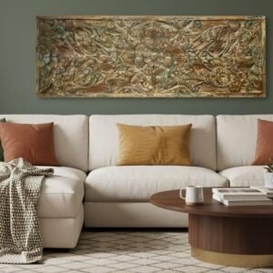 LP-30 Placa tallada flor verde