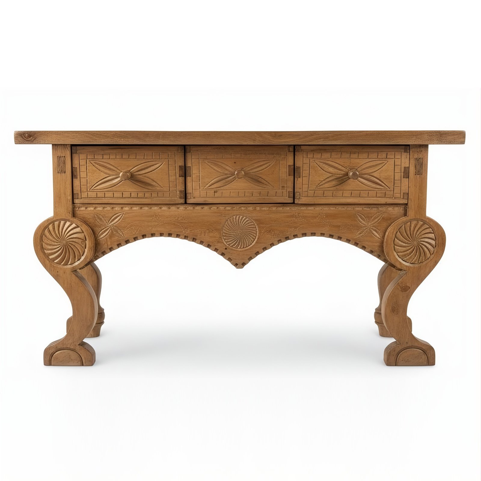 PT-22 Consola/Mesa tallada grande Nahualá - Imagen 2