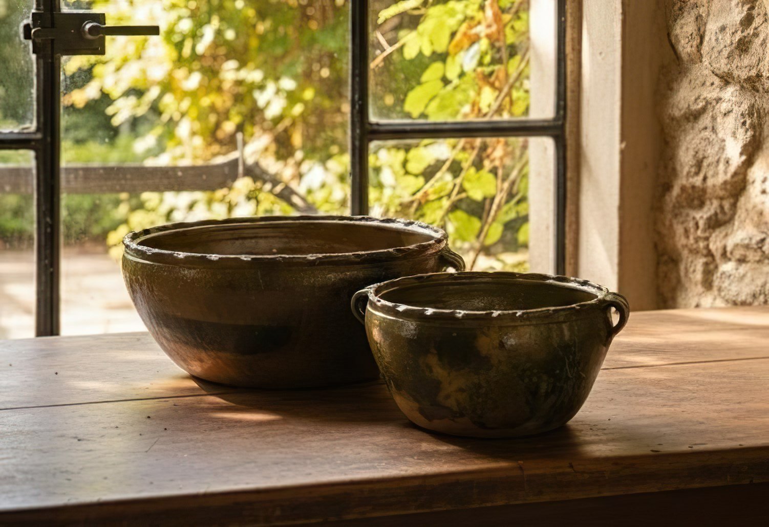 Cazuela Tradicional con Esmalte Envejecido - LG-CCP-1 (grande) / LG-CCP-2 (pequeña)