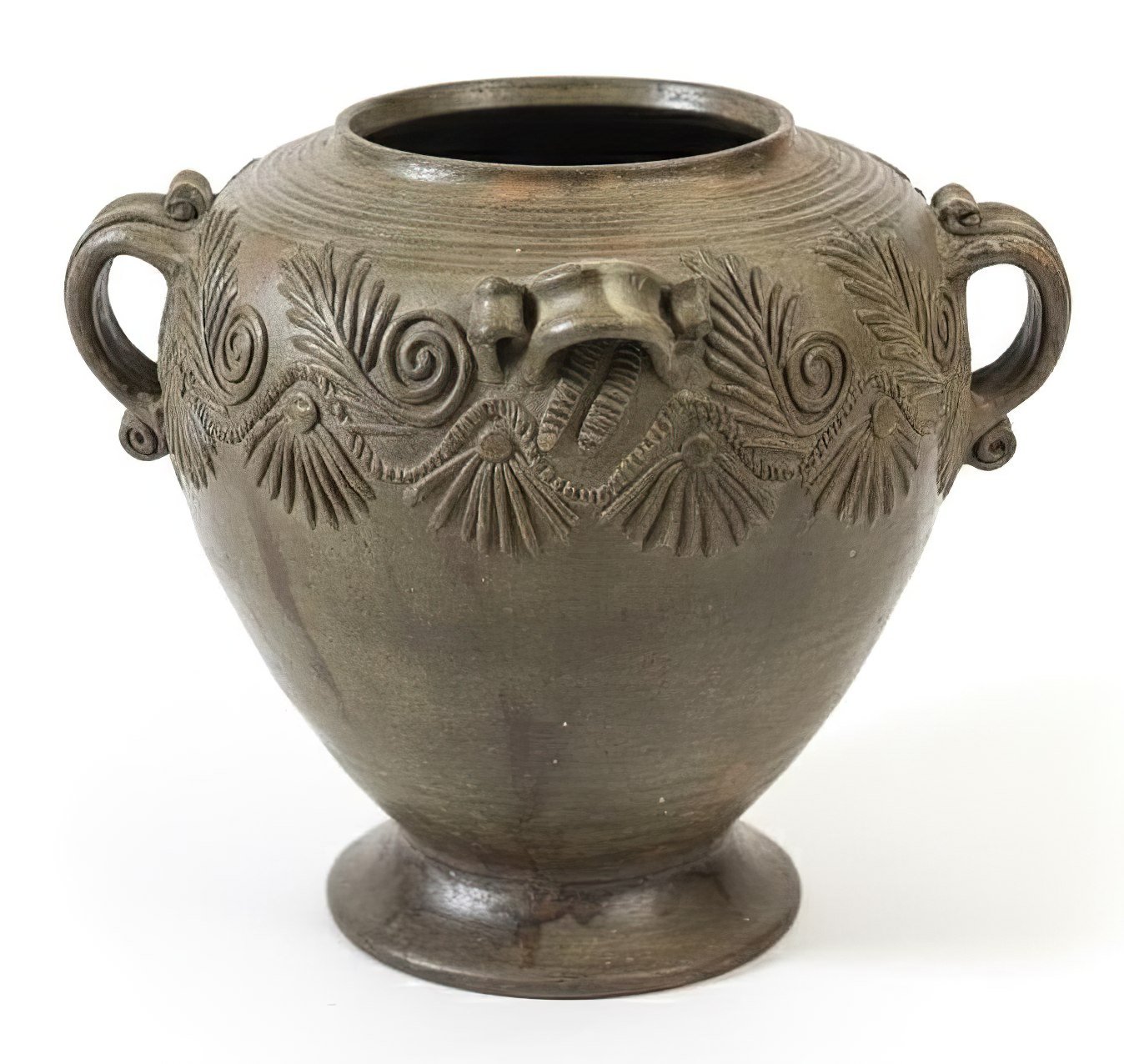 PT-16 Vasija antigua con Asas y Relieve Clásico - Imagen 2