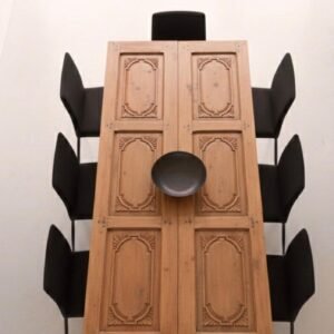 C21-20  Puerta Colonial de Madera Tallada – Siglo XIX