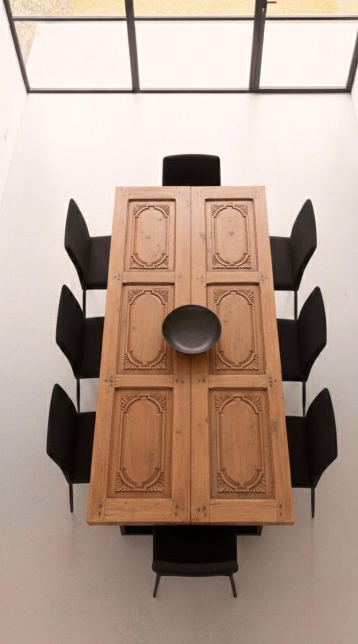 C21-20 Puerta Colonial de Madera Tallada – Siglo XIX