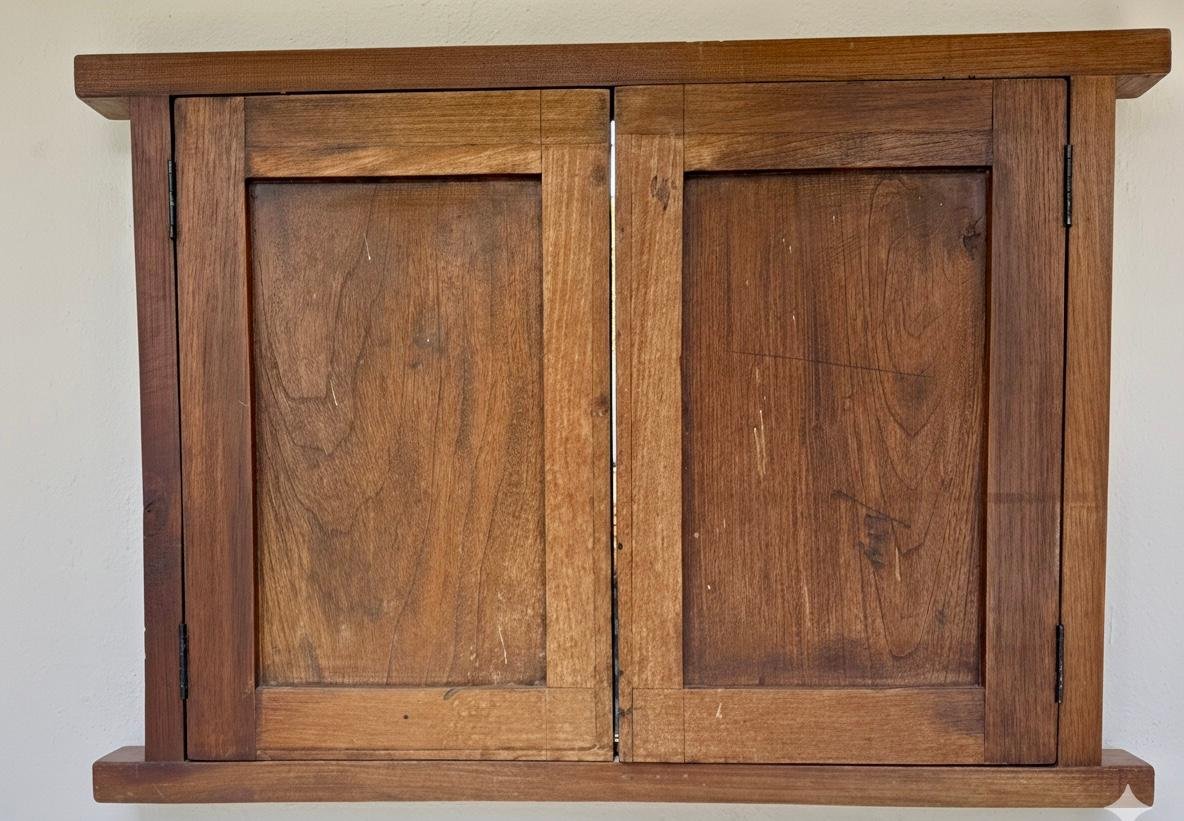 C21-16 Espejo Mural de Estilo Rústico con Contraventanas de Madera - Imagen 3