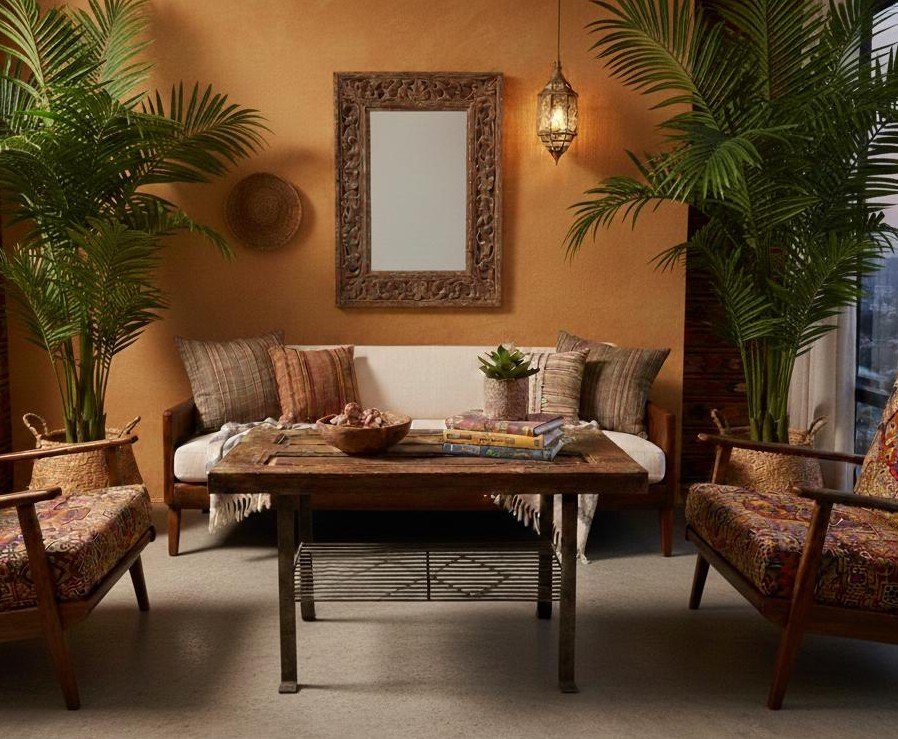 C21-6 Mesa de centro puerta antigua - Imagen 5