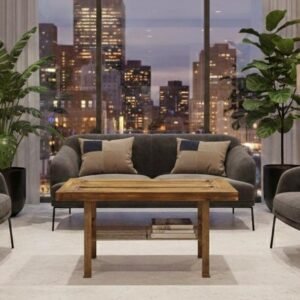 C21-6 Mesa de centro puerta antigua