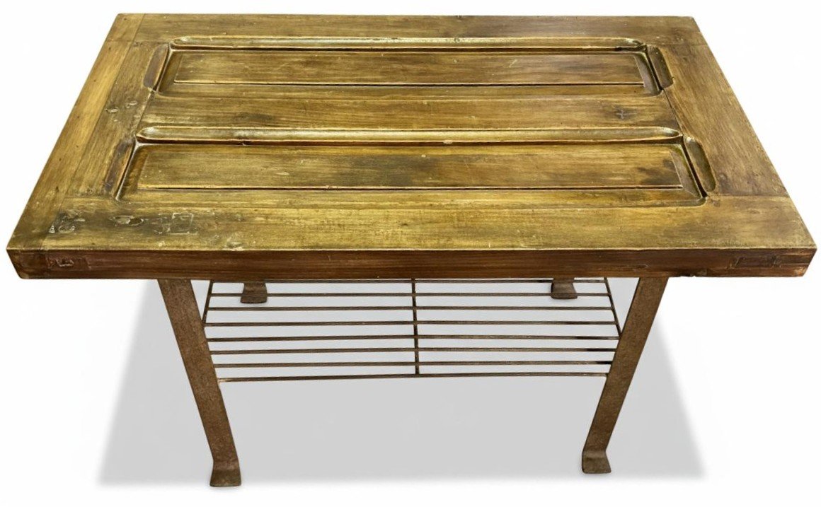 C21-6 Mesa de centro puerta antigua - Imagen 6