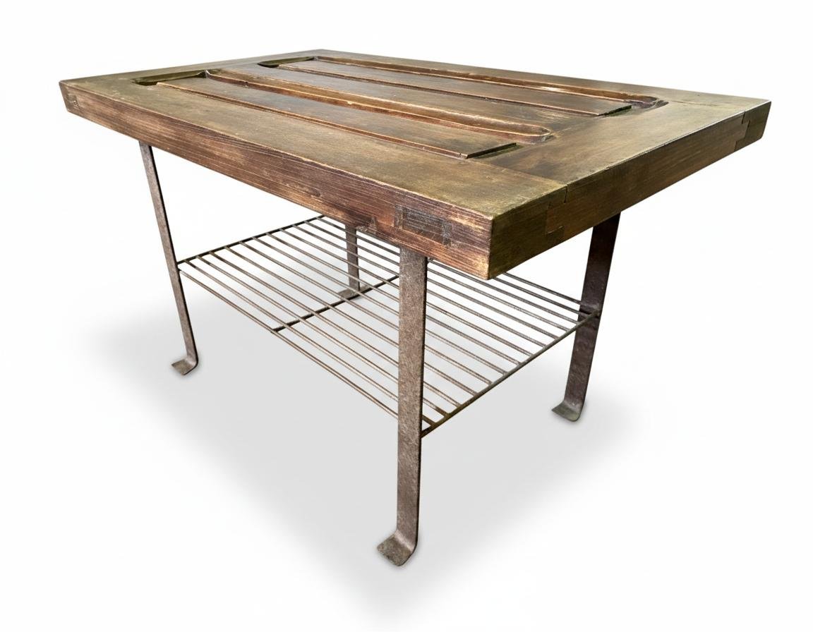 C21-6 Mesa de centro puerta antigua - Imagen 2