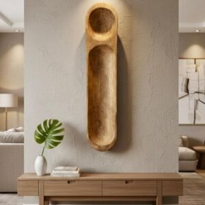 C-21-7 Batea dos cuencos de Madera Tallada