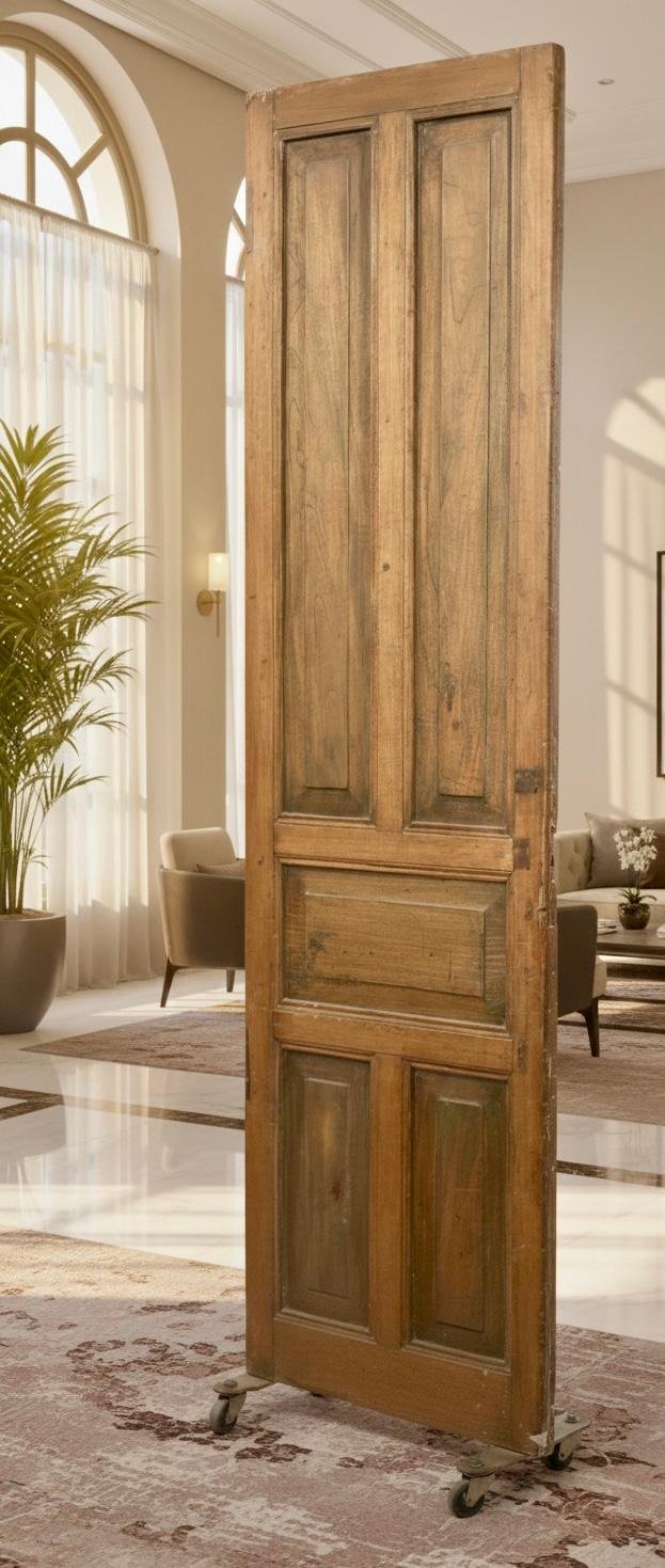 C-21-8 Puerta de Madera Maciza Recuperada: Una Joya Arquitectónica del Siglo XIX - Imagen 2