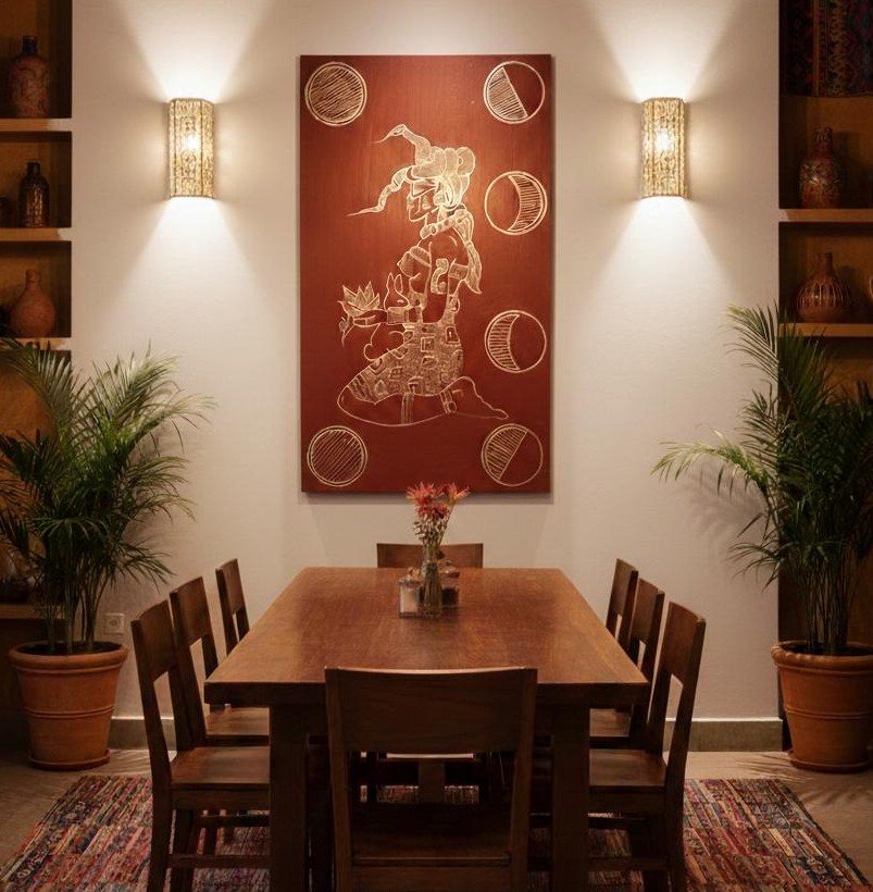 NM-2 (R, N, V) Placa Decorativa Diosa de la Luna