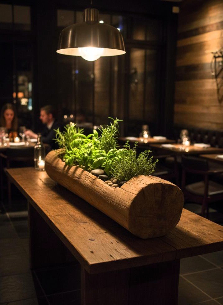 PT-11 Bebedero Primitivo de Madera Maciza Vaciada a Mano