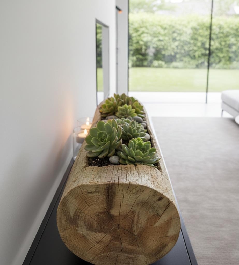 PT-11 Bebedero Primitivo de Madera Maciza Vaciada a Mano - Imagen 2