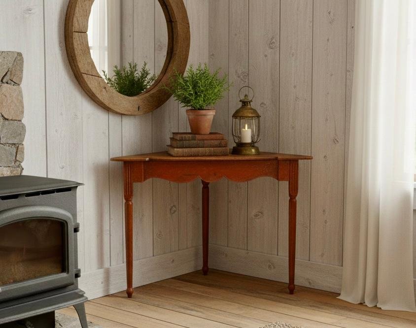 PT-4 Mesa Rinconera de Tres Patas – Estilo Rústico Colonial - Imagen 3